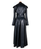 Black Leather Maxi Coat - Carla V.