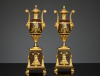 Pair of French Empire Retour d’Égypte ornamental vases