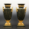 A pair of large marble decorative vases