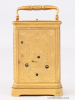 A French engraved gilt brass  carriage clock, Bourdin.