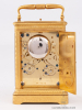A French engraved gilt brass  carriage clock, Bourdin.