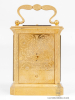 An early French carriage clock with chaff cutter escapement, Paul Garnier.