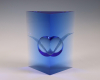 Andrei Jakab (Bratislava 1950), blauw, optisch glas uit de BAT serie - Andrej Jakab