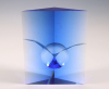 Andrei Jakab (Bratislava 1950), blauw, optisch glas uit de BAT serie - Andrej Jakab