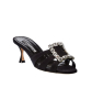 Manolo Blahnik 'Iluna' Crepe Buckle Slide Sandals - Manolo Blahnik