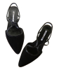 Manolo Blahnik Black Suede Slingback Pumps - Manolo Blahnik