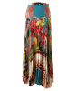 Etro Asymetric Plissé-Pleated Maxi Skirt - Etro