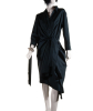 Dries van Noten Longsleeve Black Wrap Dress - Dries van Noten