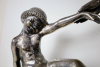 Marcel Andre Bouraine, (1886-1948) verzilverd bronzen Art Deco sculptuur van vrouw met kind. - Marcel Andre Bouraine