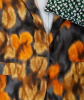 SS 2008 Dries Van Noten Orange Patterned Silk Skirt Suit - Dries van Noten