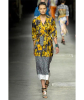 SS 2008 Dries Van Noten Orange Patterned Silk Skirt Suit - Dries van Noten