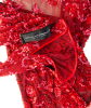 Addy van den Krommenacker Red Lace and Paillettes Top - Addy van den Krommenacker