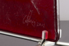 Louis la Rooy (Amsterdam 1947), red glassobject in metalen stand - Louis La Rooy