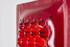 Louis la Rooy (Amsterdam 1947), red glassobject in metalen stand - Louis La Rooy