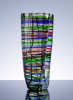 Lino Tagliapietra, clear glass vase with multi-coloured filigrano decoration - Lino Tagliapietra
