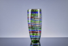 Lino Tagliapietra, clear glass vase with multi-coloured filigrano decoration - Lino Tagliapietra