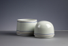 Leen Quist, ceramic lidded jar, with cylindrical line decoration, ca. 1993 - Leen Quist