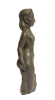John Rädecker (1885-1956), gepatineerd brons, vrouwenfiguur met doek om haar bovenbenen gewikkeld, op de achterkant gesigneerd met de initialen van de kunstenaar 'J.R'. Naakt, 1924 - John (J.A.) Raedecker