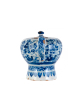 Een Blauw-witte Kleine Pot met Deksel in Delfts Aardewerk