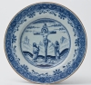 A Pair of Dishes in Blue and White Delftware