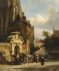 Gate of the Zuiderkerkhof, with the Nieuwezijds Chapel - Cornelis Springer