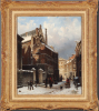 The Nieuwezijdskapel with the snow-covered Wijde Capelsteeg, the Burgerweeshuis in the distance - Cornelis Springer