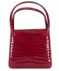 Vintage Handbag in Red Croco - Designer Unknown