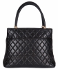 Chanel Black Quilted Leather Medallion Tote Bag - Chanel