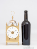 A French brass Capucine travel clock with strike and alarm, Ballif A Toulouse, circa 1800.