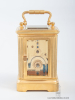 A miniature French gilt brass carriage clock, Le Roy & Fils, circa 1890.