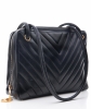 Chanel Black Chevron Quilted Leather Shoulder Bag - Chanel
