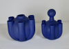 Jan van der Vaart (1931-2000), tweedelige Tulpentoren met blauw glazuur - Johannes Jacobus, Jan van der Vaart