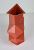 Jan van der Vaart (1931-2000), rood geglazuurde steengoed Multipel vaas