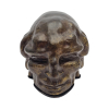 Adrianus Remiëns (1890 – 1972), patinated bronze Amsterdam School mask head (bookend), design ca. 1920. - Adrianus Remiëns