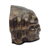 Adrianus Remiëns (1890 – 1972), patinated bronze Amsterdam School mask head (bookend), design ca. 1920. - Adrianus Remiëns