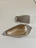 Kayoko Hoshino (1949), abstract shaped, stoneware, lidded box, decorated inside with silver foil, design & execution own studio in Japan. Purchased at gallery Carla Koch Amsterdam around 2007. - Kayoko Hoshino