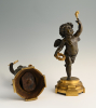 A pair of bronze sculptures