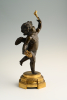 A pair of bronze sculptures