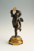 A pair of bronze sculptures