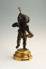 A pair of bronze sculptures