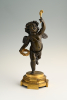 A pair of bronze sculptures
