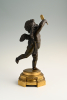 A pair of bronze sculptures