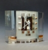 Exceptioneel zeldzame Atmos klok, art deco gebogen glas design model T 5, Reutter, ca. 1930
