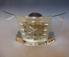 Exceptioneel zeldzame Atmos klok, art deco gebogen glas design model T 5, Reutter, ca. 1930