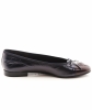 Chanel Bow CC Leather Cap Toe Flats Black/Brown - Chanel
