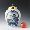 A delftware tobacco jar