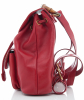 Gucci Red Leather Drawstring Bamboo Handle Backpack - Gucci