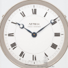 Een Franse Art Deco vernikkelde Reutter patent atmos klok, circa 1933.