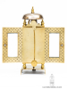 A miniature Northern French brass table lantern clock, circa 1780