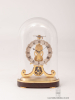 A miniature English brass skeleton clock, Fenton Bury, circa 1850.